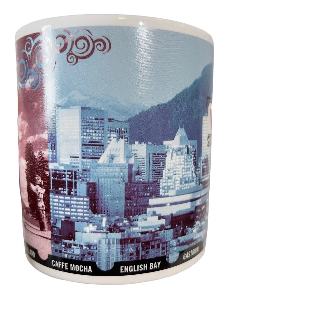 Starbucks Vancouver Coffee City Mug 1999 Stanley Park Granville Island Gastown - Picture 3 of 12